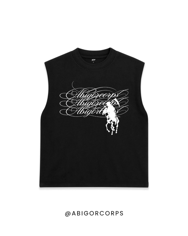 Cursive - Cropped Baggy Sleeveless - View 1