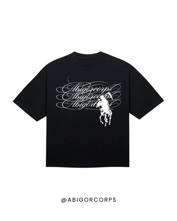 Cursive - Cropped Baggy Tee - View 1