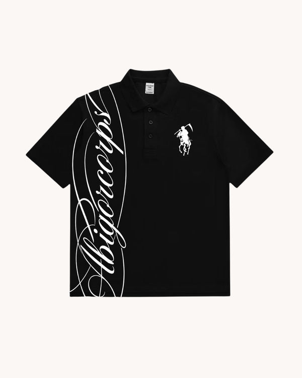 Cursive - Cropped Polo Tee - View 1