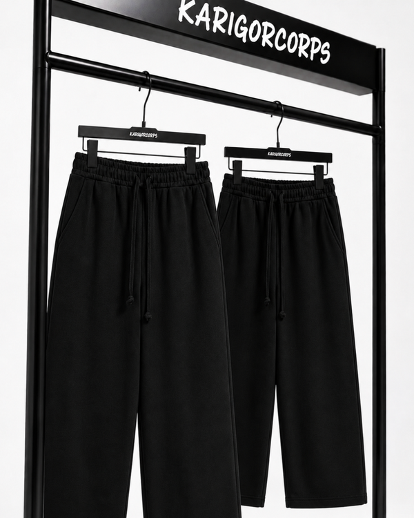 Oversize trouser pant (black) - View 4