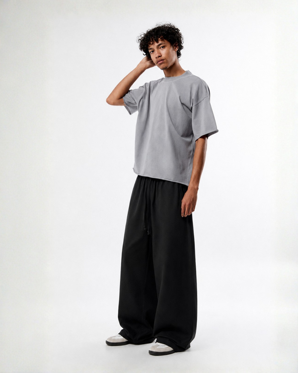 Oversize trouser pant (black) - View 2