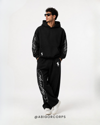 Cursive - Oversized Cropped Hoodie thumbnail 2