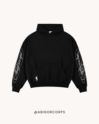 Cursive - Oversized Cropped Hoodie thumbnail 1