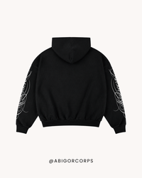 Cursive - Oversized Cropped Hoodie thumbnail 3