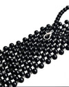 Unisex Black Beaded Tie